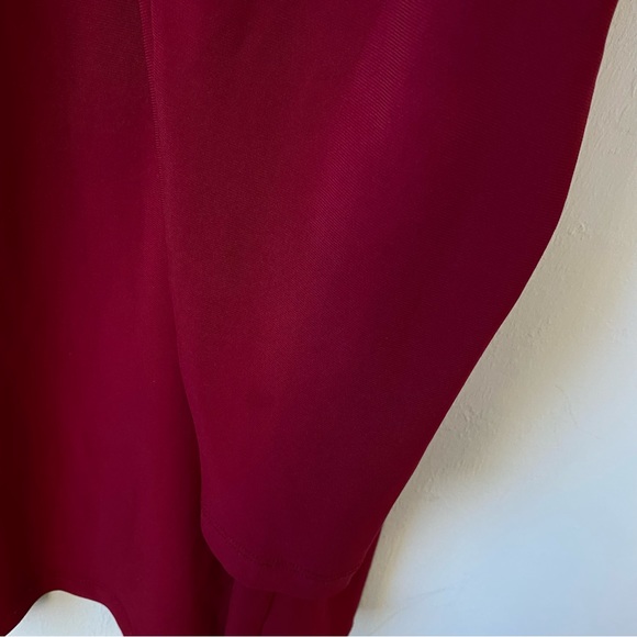 2 Piece Deep Red Sweater Jacket & Matching Tank Top Evening Wear Moda Verona 3XL - Picture 12 of 16